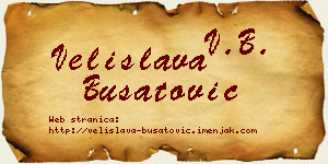 Velislava Bušatović vizit kartica
